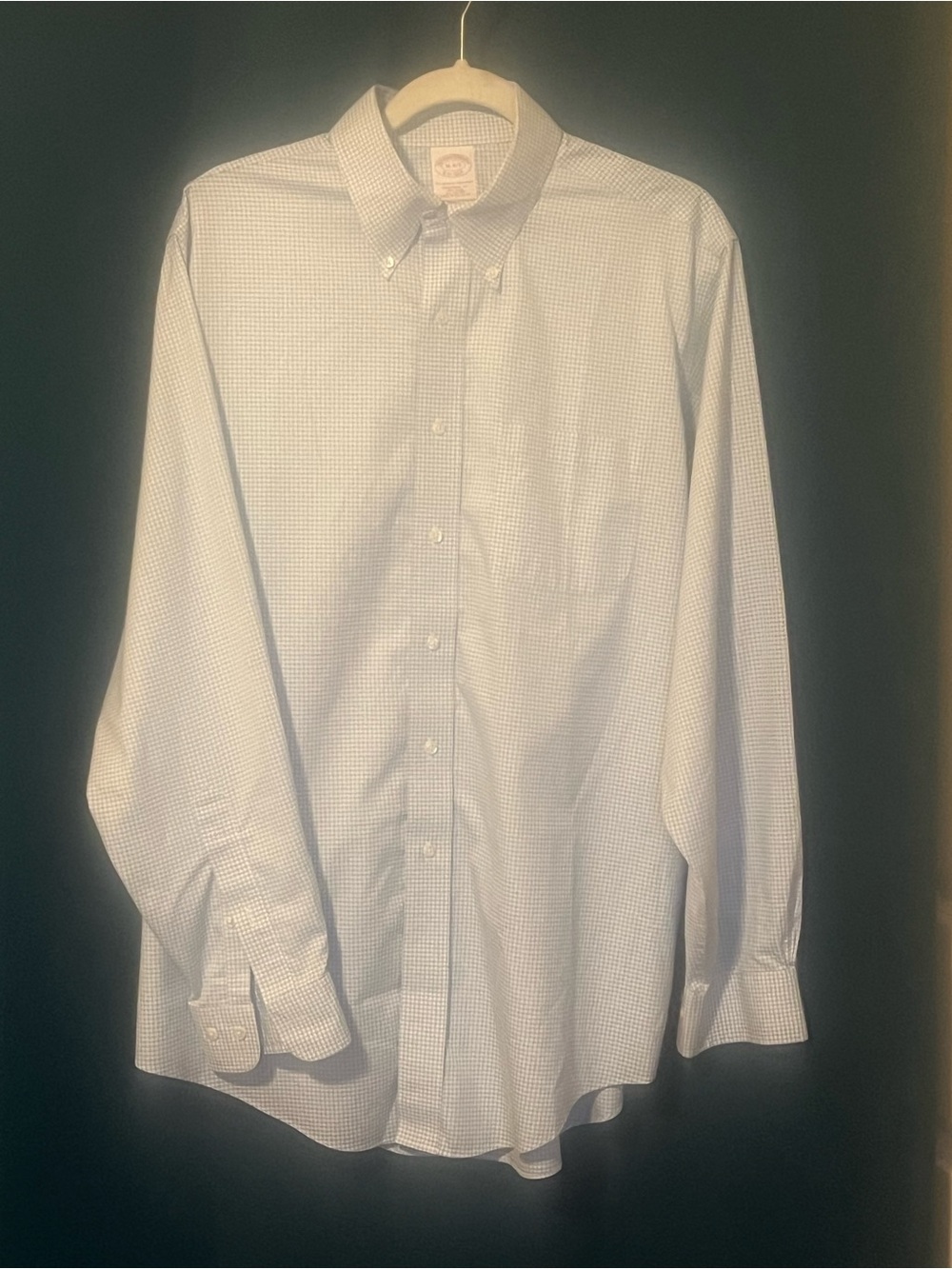 Brooks Brothers Light Blue Micro-Check Button-Down Shirt